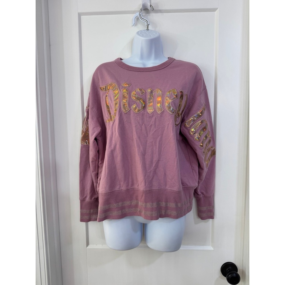 Walt Disney Land | 50th Anniversary Iridescent Pink Sweatshirt Size m